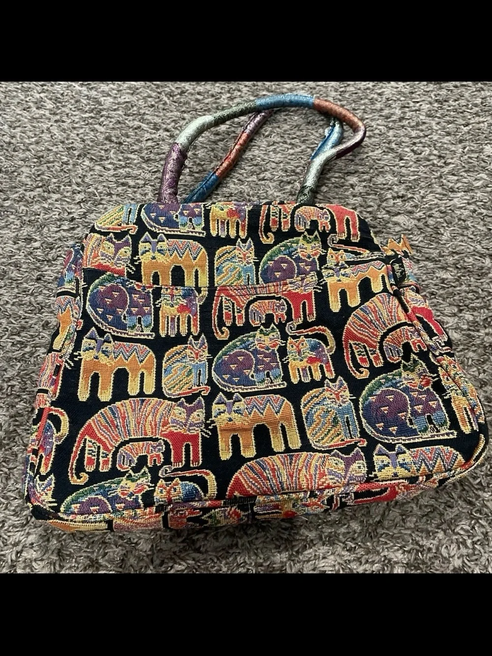 laurel burch bundle of cat tote bag and coin purse
